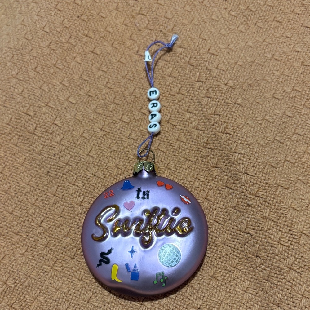 Purple Swiftie Ornament with Gold Accents